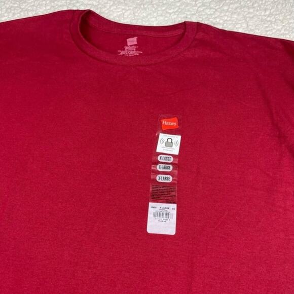 Hanes ComfortSoft Heavyweight Unisex T-Shirt – Red Crew Neck, Size XL, NWT - Picture 3 of 6